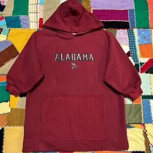Vintage Foot Locker Alabama Crimson Tide 3/4 Sleeve Red Hoodie Large